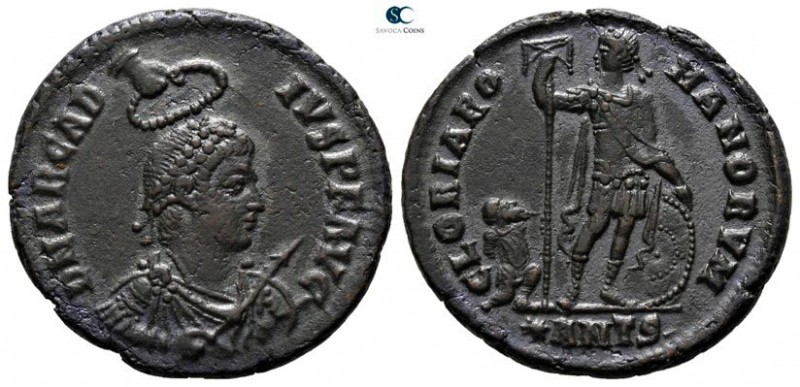 Arcadius AD 383-408. Antioch
Follis Æ

22mm., 5,14g.

D N ARCADIVS P F AVG,...