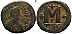 Anastasius I AD 491-518. Struck AD 512-517. Constantinople. Follis Æ