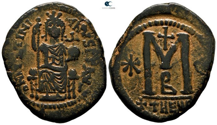 Justinian I AD 527-565. Struck AD 529-533. Theoupolis (Antioch). 2nd officina
F...