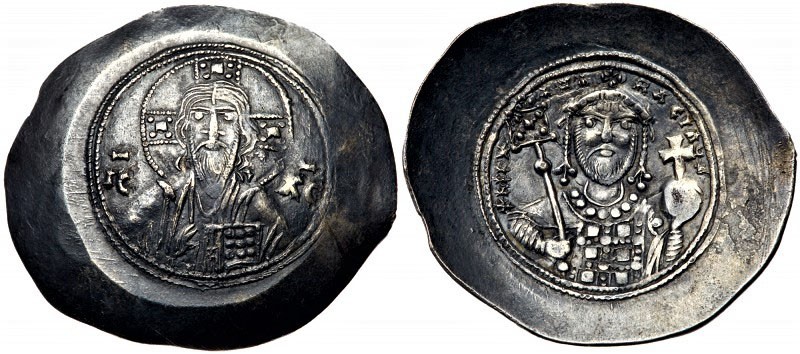 Michael VII Doukas AD 1071-1078. Constantinople
Scyphate AR

31mm., 4,25g.
...