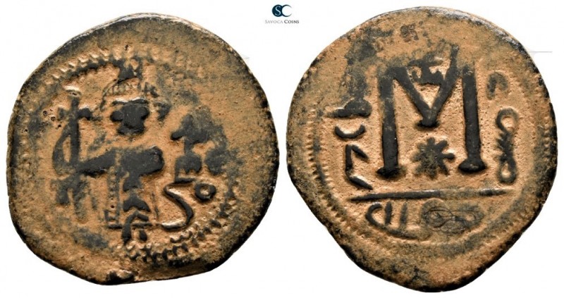 circa AD 650-700. Imitating Constans II. Dimashq (Damascus) mint
Fals Æ

22mm...