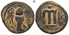 Time of `Abd al-Malik ibn Marwan AD 685-705. (AH 65-86). Ludd (Diosopolis) mint. Fals Æ
