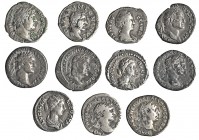 Lote de 11 denarios de Vespasiano a Maximino I. Calidad media MBC-.