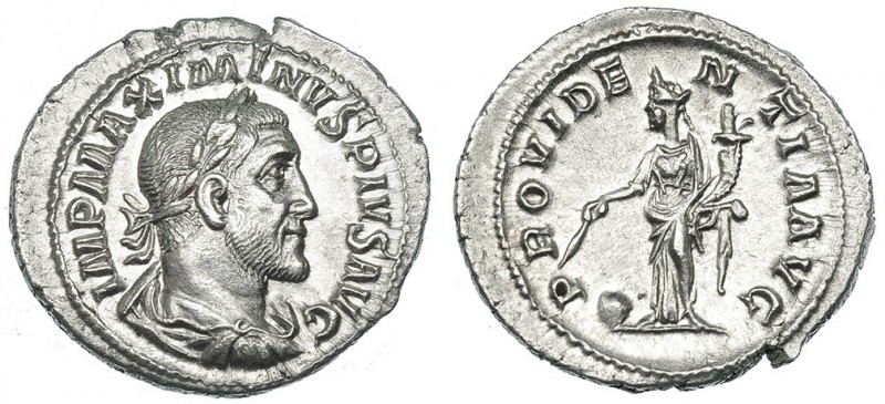 MAXIMINO I. Denario. Roma (235-236). R/ Providentia a izq. con cornucopia y vara...