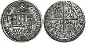 8 reales. 1651. Segovia. I. AC-1615. MBC+/MBC.