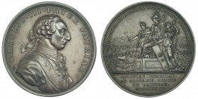 Medalla Repoblación de la Bética. 1774. AE 55,5 mm. Grabadores: T. F. Prieto y G. Gil. MPN-90. Pátina chocolate. EBC+.
