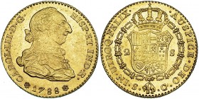 2 escudos. 1788. Sevilla. C. VI-1424. Pequeñas marcas. B.O. EBC/EBC+.
