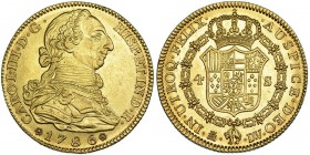 4 escudos. 1786. Madrid. DV. VI-1470. B.O. SC. Muy escasa en esta conservación.