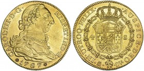 4 escudos. 1787. Madrid. DV. VI-1471. Finas rayas. B.O. EBC+.