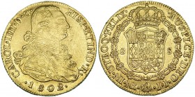 8 escudos. 1802. N. Reino. JJ. VI-1360. R.B.O. EBC-/EBC.
