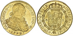 8 escudos. 1792. Popayán. JF. VI. 1372. R.B.O. EBC-/EBC.