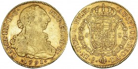 8 escudos. 1791. Santiago. DA. VI-1415. MBC-/MBC.