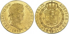 4 escudos. 1820. Madrid. GJ. VI-1425. R.B.O. EBC-.