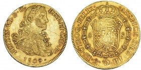 8 escudos. 1809. México. HJ. VI-1482. Rayitas en anv. MBC.