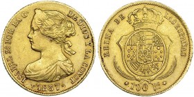 100 reales. 1857. Barcelona. VI-633. MBC+.