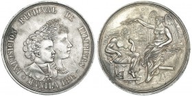 Medalla Exposición Regional de Filipinas. Manila. 1895. AG-40,5 mm. Grabador: M.F. MPN-1017. Algún golpecito en canto. EBC.