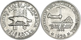 ESTADOS UNIDOS DE AMÉRICA. 1/2 dólar. 1936. Wisconsin. KM-188. EBC. Escasa.