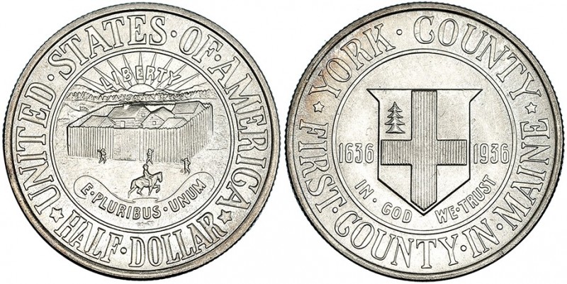 ESTADOS UNIDOS DE AMÉRICA. 1/2 dólar. 1936. York County. KM-189. SC.
