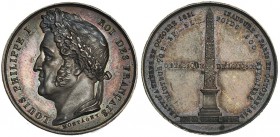 FRANCIA. Medalla. Luis Felipe. 1836. Obelisco de Luxor. AE 25 mm. EBC.