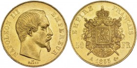 FRANCIA. 50 francos. 1855 A. KM-785.1. EBC.