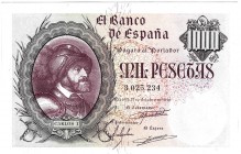 BANCO DE ESPAÑA. 1000 pesetas 10-1940. Sin serie. ED-D46. EBC+.