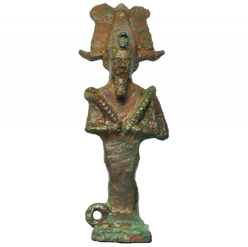 EGIPTO. BAJA ÉPOCA (664-525 A.C.). Osiris. Bronce. Altura 7,7 cm. Incluye soport...