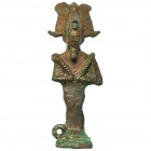 EGIPTO. BAJA ÉPOCA (664-525 A.C.). Osiris. Bronce. Altura 7,7 cm. Incluye soporte.