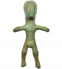 CULTURA IBÉRICA. Exvoto masculino. Siglo IV-II a.C. Bronce. Altura 8,0 cm.