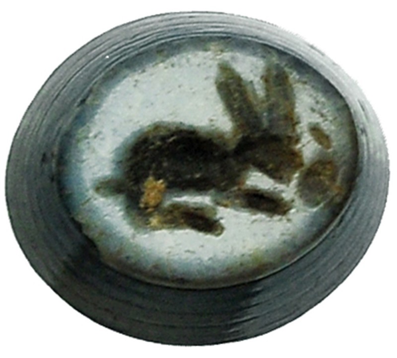 ROMA. Entalle. Siglo III d.C. Representación de un conejo. Ágata. Altura 10 mm....