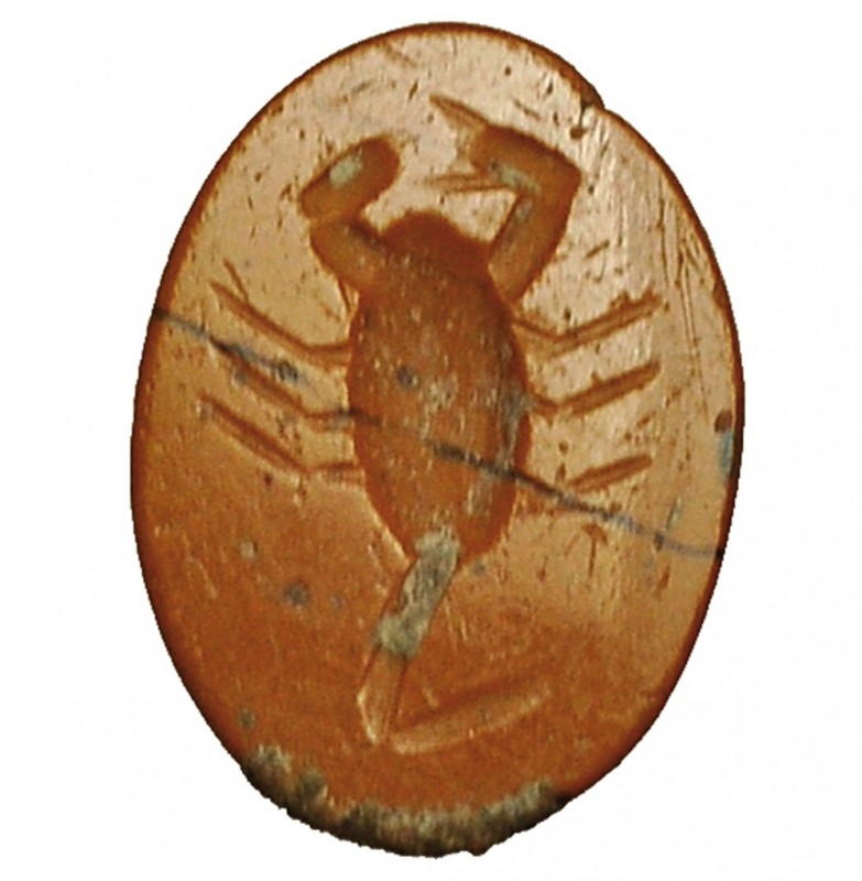ROMA. Entalle. Siglo III d.C. Con representación de un escorpión. Ágata. Altura ...