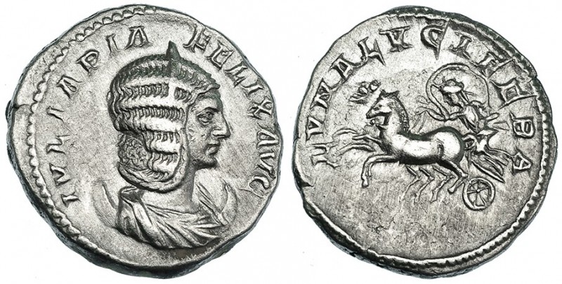 JULIA DOMNA, (Esposa de Septimio Severo). Antoniniano. Roma (215-217). R/ Luna e...