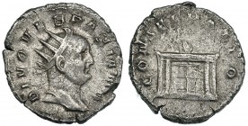 TRAJANO DECIO. Antoniniano. Mediolanum (250-251). Restitución de Vespasiano. R/ Altar. Ley.; CONSECRATIO. Cospel abierto. RIC-80.MBC-. Escasa.