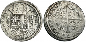 2 reales. 1721. Cuenca. JJ. VI-560. BC+.