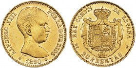 20 pesetas. 1890*18-90. Madrid. MPM. VII-195. EBC+.