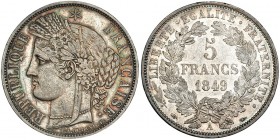 FRANCIA. 5 Francos. 1849 A. KM-761.1. MBC+/EBC-.