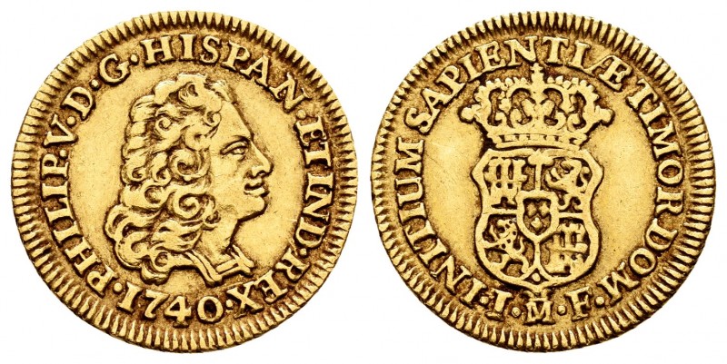 Philip V (1700-1746). 1 escudo. 1740. Madrid. JF. (Cal 2008-491). (Cal 2019-1719...