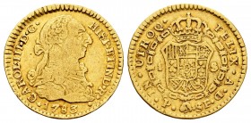 Charles III (1759-1788). 1 escudo. 1783. Popayán. SF. (Cal 2008-682). (Cal 2019-1428). Au. 3,29 g. Choice F. Est...120,00.