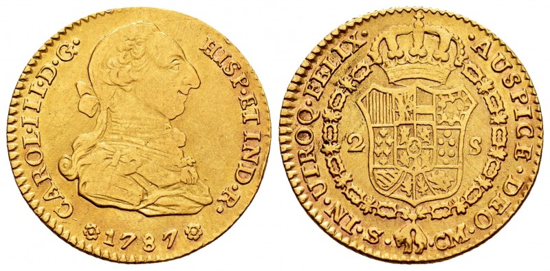 Charles III (1759-1788). 2 escudos. 1787. Sevilla. CM. (Cal 2008-582). (Cal 2019...