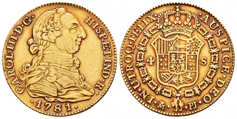Charles III (1759-1788). 4 escudos. 1781. Madrid. PJ. (Cal 2008-306). (Cal 2019-...
