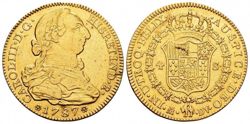 Charles III (1759-1788). 4 escudos. 1787. Madrid. DV. (Cal 2008-313). (Cal 2019-...