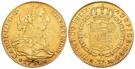 Charles III (1759-1788). 4 escudos. 1788. Madrid. M. (Cal 2008-315). (Cal 2019-1795). Au. 13,43 g. VF/Choice VF. Est...520,00.