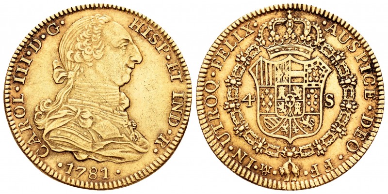 Charles III (1759-1788). 4 escudos. 1781. México. FF. (Cal 2008-338). (Cal 2019-...