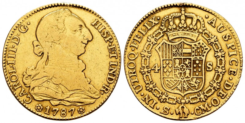 Charles III (1759-1788). 4 escudos. 1787. Sevilla. CM. (Cal 2008-411). (Cal 2019...