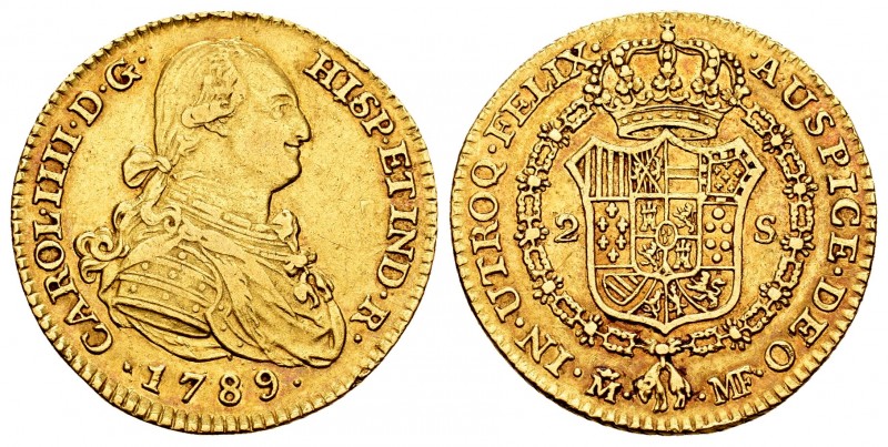 Charles IV (1788-1808). 2 escudos. 1789. Madrid. MF. (Cal 2008-323). (Cal 2019-1...