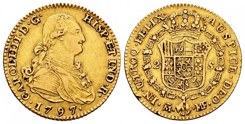 Charles IV (1788-1808). 2 escudos. 1797. Madrid. MF. (Cal 2008-334). (Cal 2019-1...