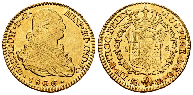 Charles IV (1788-1808). 2 escudos. 1806. Madrid. FA. (Cal 2008-349). (Cal 2019-1...