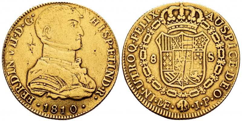 Ferdinand VII (1808-1833). 8 escudos. 1810. Lima. JP. (Cal 2008-14). (Cal 2019-1...