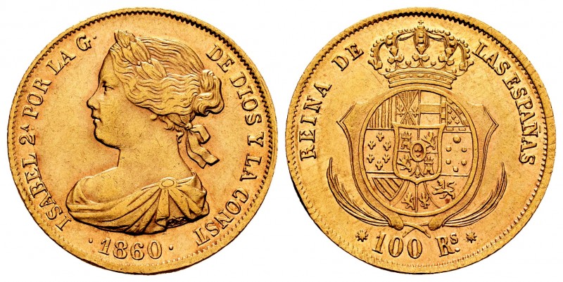 Elizabeth II (1833-1868). 100 reales. 1860. Barcelona. (Cal 2008-13). (Cal 2019-...