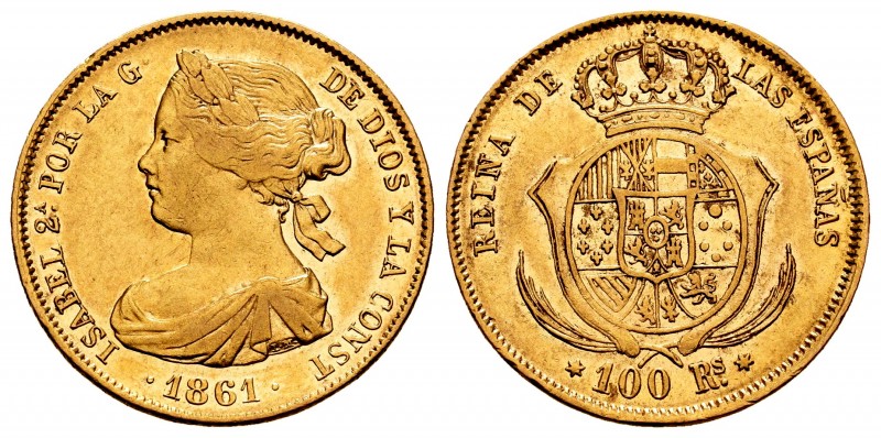 Elizabeth II (1833-1868). 100 reales. 1861. Madrid. (Cal 2008-26). (Cal 2019-788...