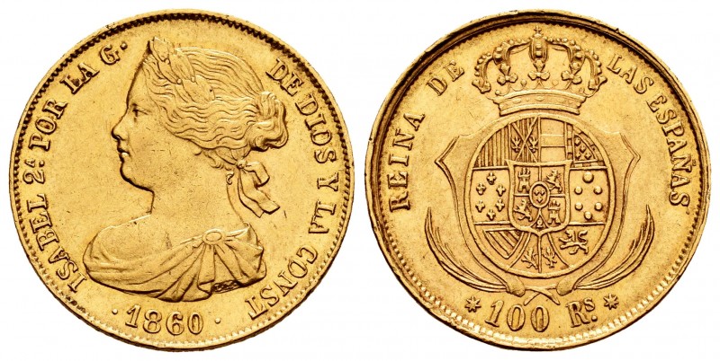 Elizabeth II (1833-1868). 100 reales. 1860. Sevilla. (Cal 2008-38). (Cal 2019-80...